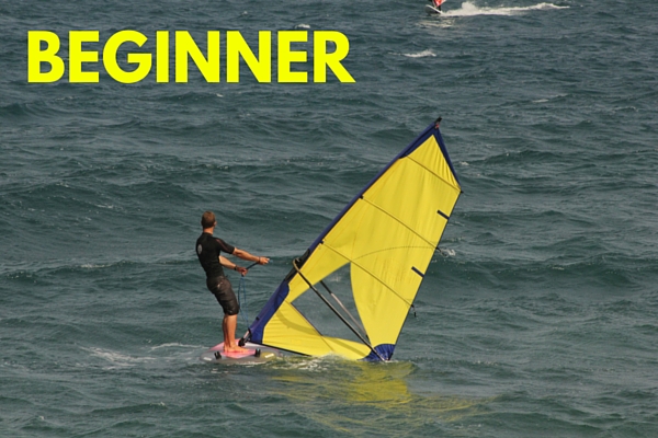 beginner windsurfing