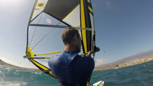 Underhand windsurfing